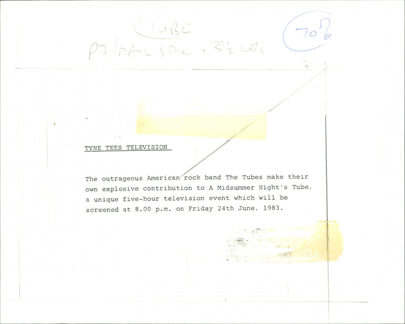 The Tubes - Vintage Photograph