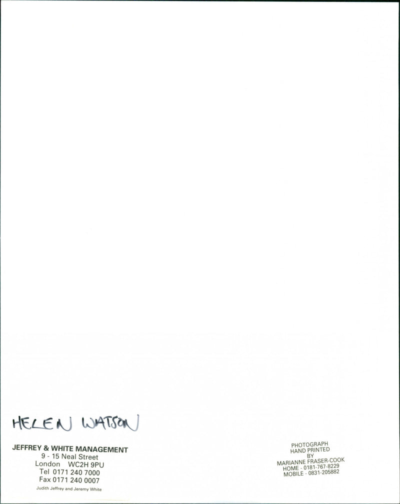Helen Watson - Vintage Photograph