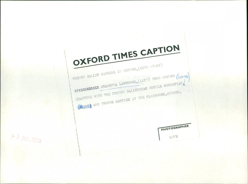 Jeanetta Lawrence - Vintage Photograph