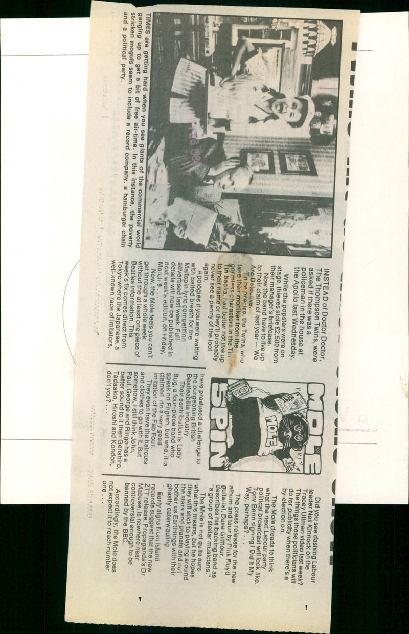 Tracey Ullman, Neil Kinnock - Vintage Photograph