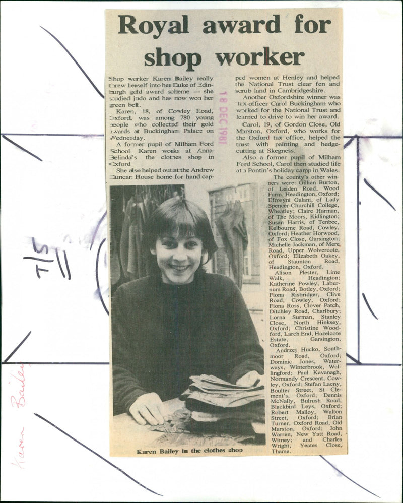 Karen Bailey - Vintage Photograph