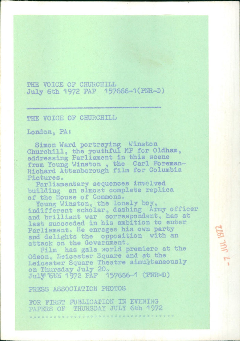 Simon Ward - Vintage Photograph