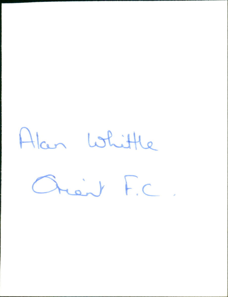 Alan Whittle - Vintage Photograph