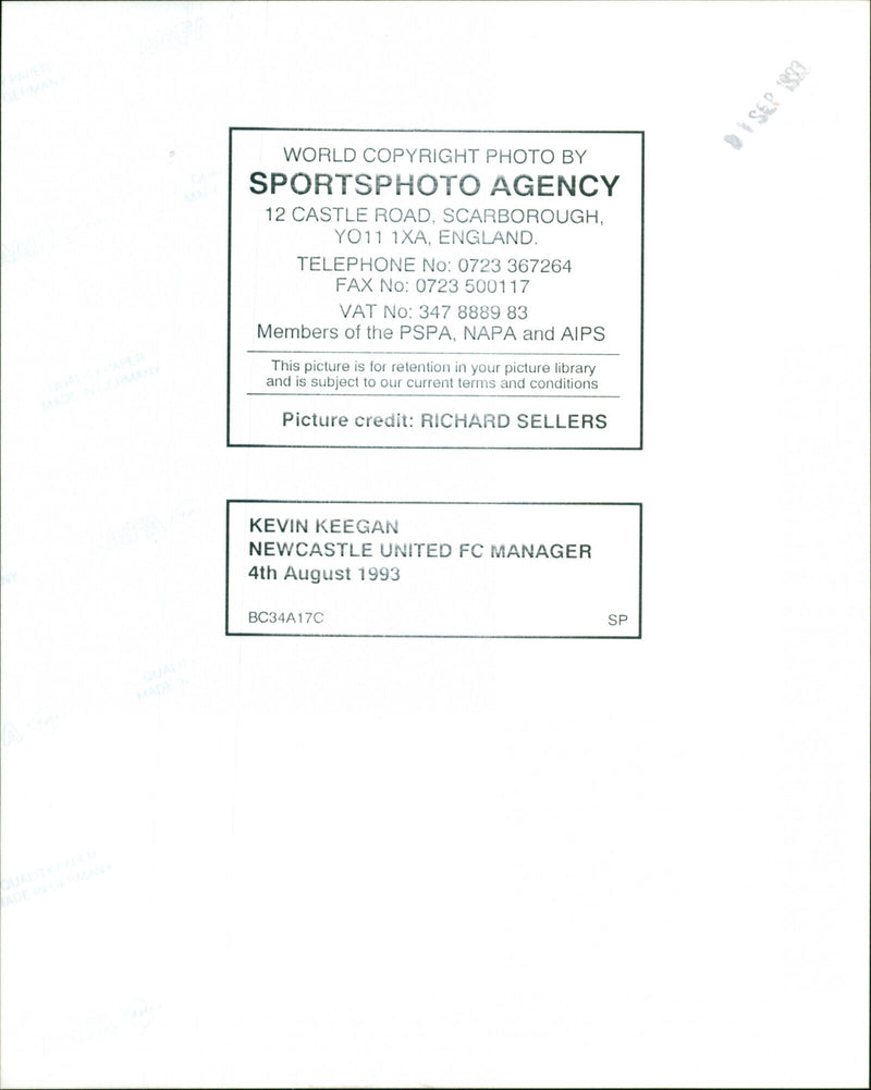 Kevin Keegan - Vintage Photograph