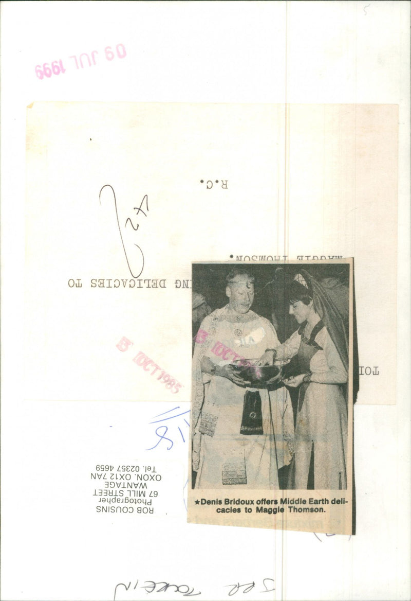 Denis Bridoux and Maggie Thomson - Vintage Photograph