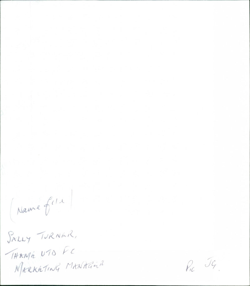 Sally Turner - Vintage Photograph