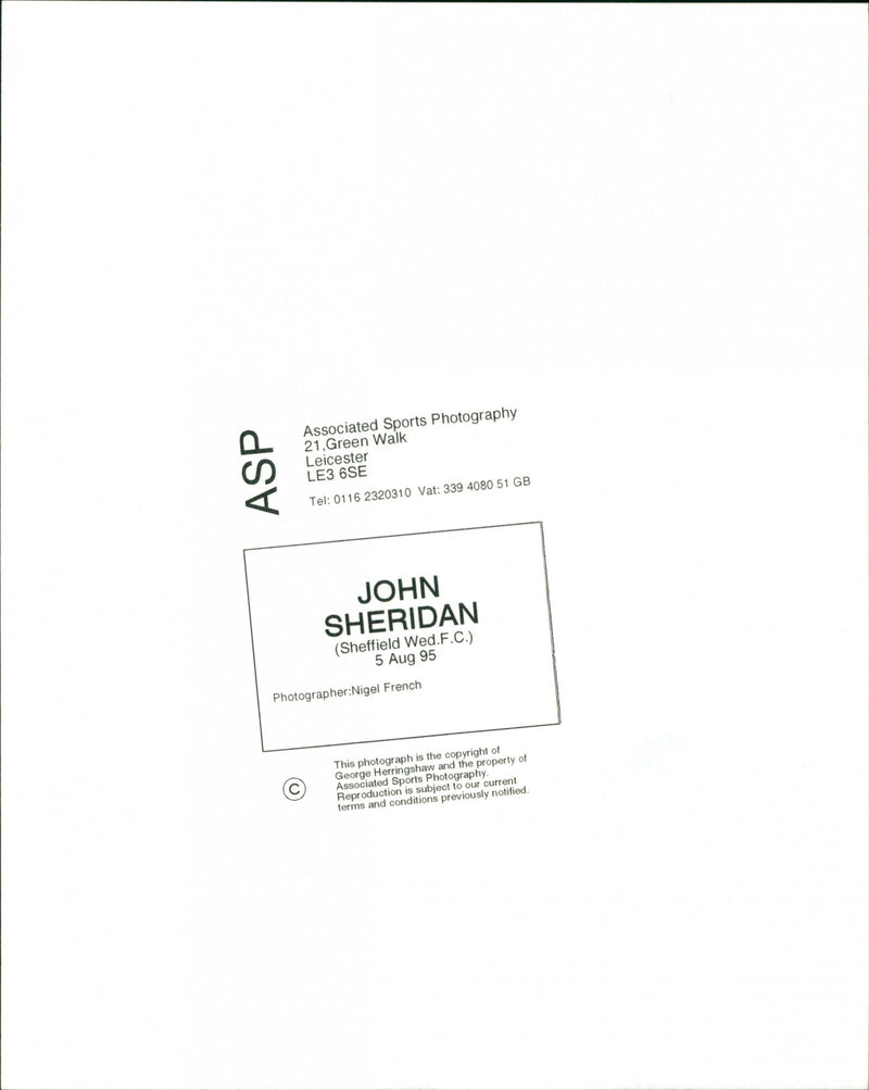 John Sheridan - Vintage Photograph