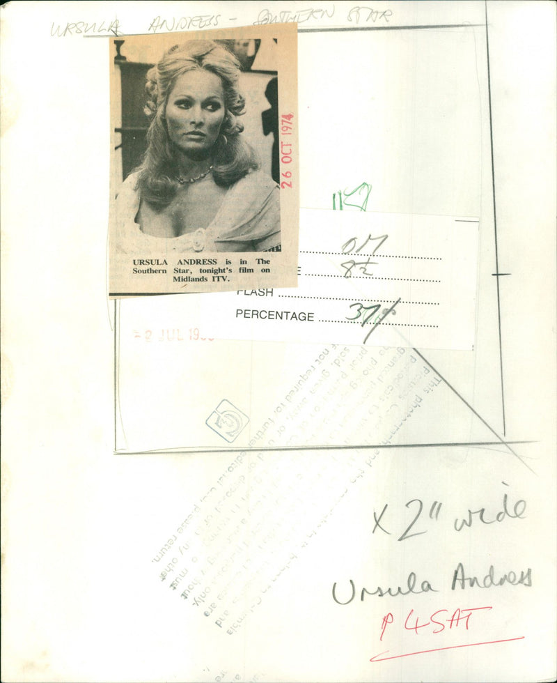 Ursula Andress - Vintage Photograph
