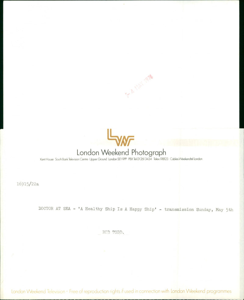 Bob Todd - Vintage Photograph