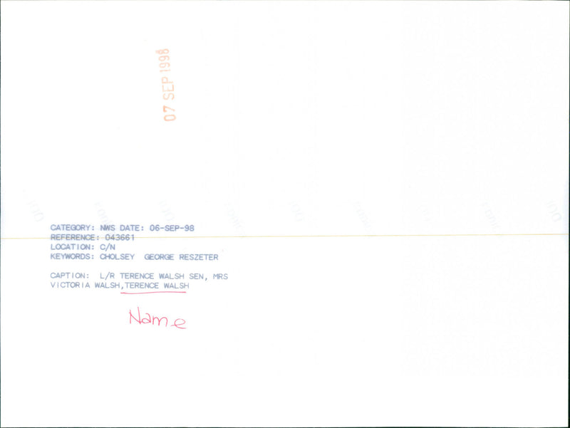 Terence Walsh - Vintage Photograph