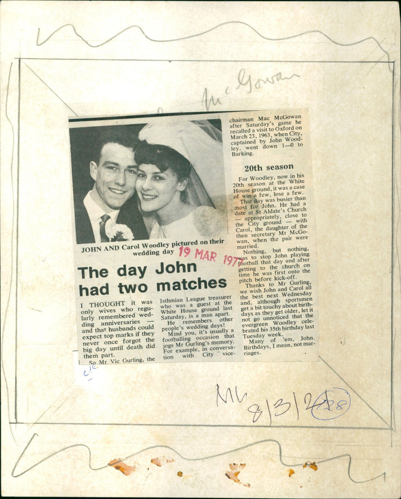 John & Carol Woodley - Vintage Photograph