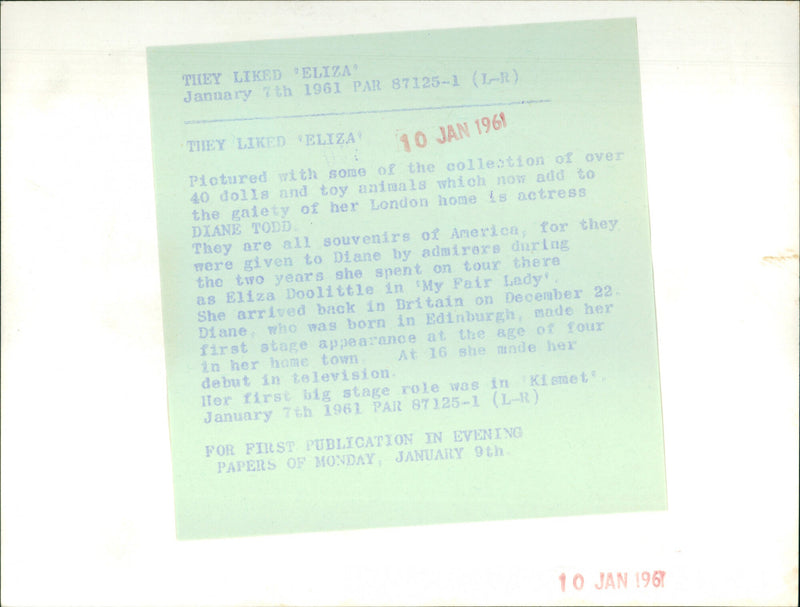 Diane Todd - Vintage Photograph