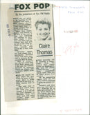 Claire Thomas - Vintage Photograph