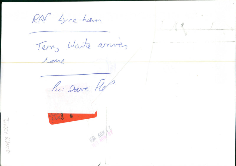 Terry Waite - Vintage Photograph