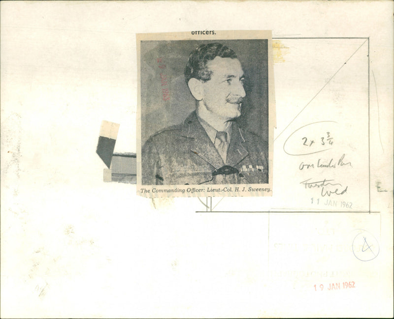 Lieut-Col. H. J. Sweeney - Vintage Photograph