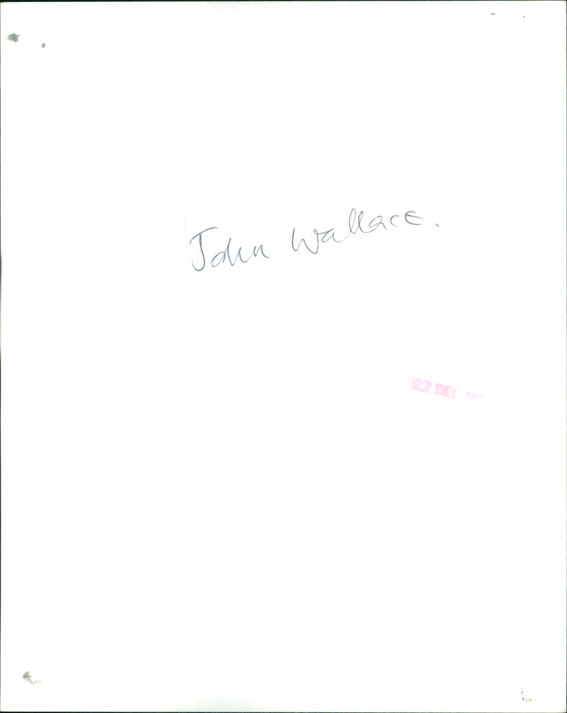 John Wallace - Vintage Photograph