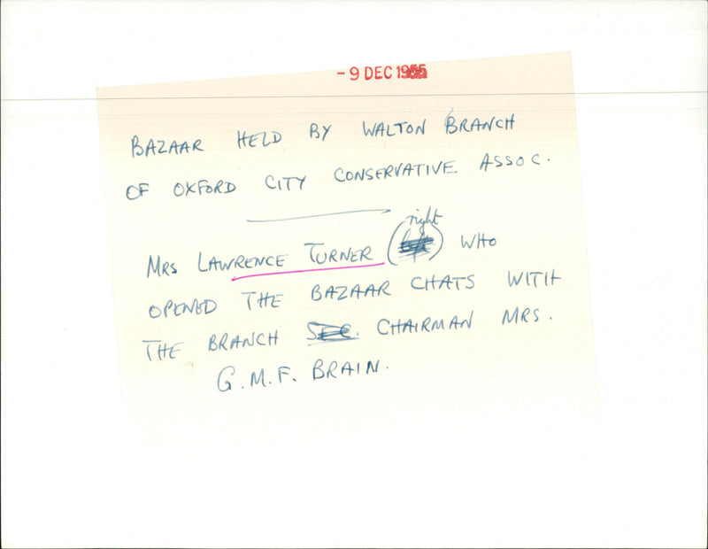 Mrs. Lawrence Turner - Vintage Photograph