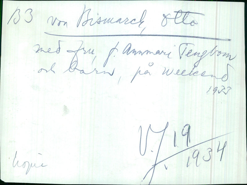 Prince Otto von Bismarck with wife Ann-Mari and children 1922 - Vintage Photograph