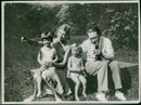 Prince Otto von Bismarck with wife Ann-Mari and children 1922 - Vintage Photograph