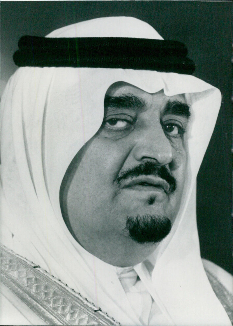 King Fahd ibn Abdul Aziz, the Crown Prince of Saudi Arabia, in 1985. - Vintage Photograph