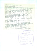 Finnish Diplomatist Max Jakobson, Permanent Representative of Finland to the United Nations since April 1965, stands in attendance at a United Nations General Assembly meeting. - Vintage Photograph