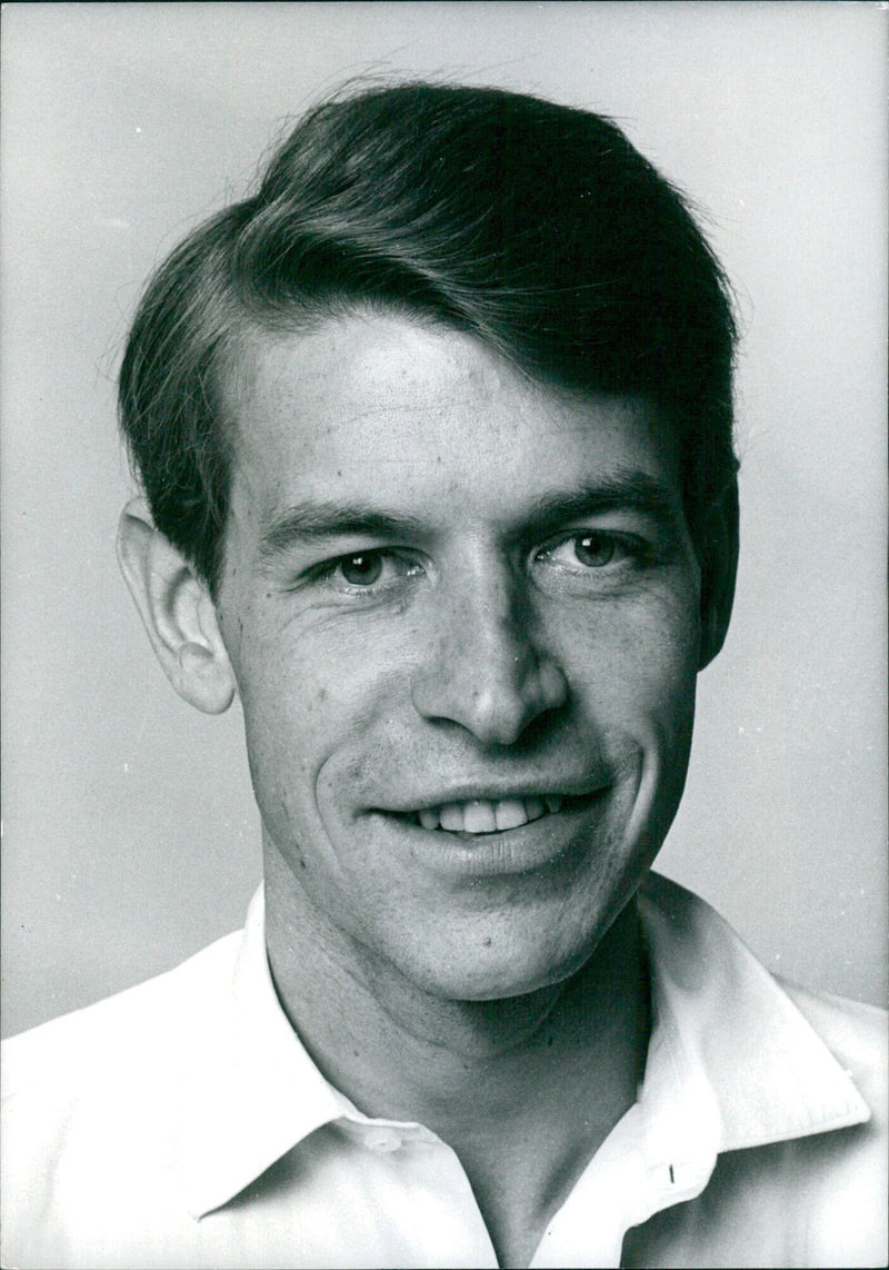 British Personalities: The Hon. Brian James Alexander, younger brother and heir to the 2nd Earl Alexander of Tunis, is pictured on July 3, 1970. Photo credit: Patrick Lichfield/Camera Press/London. - Vintage Photograph