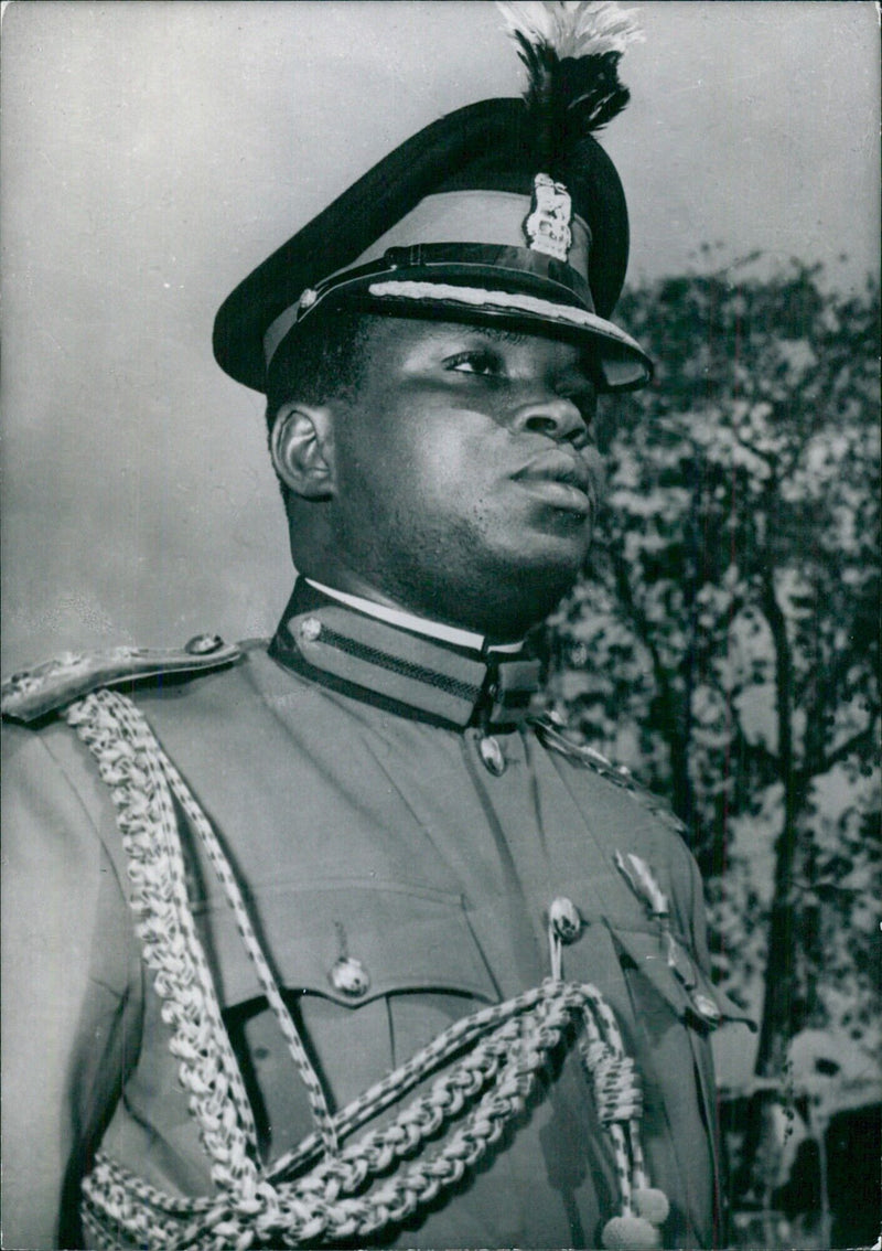 Sierra Leone Service Chiefs: COLONEL J. S. MOMOH Force Commander, Republic of Sierra Leone Military Force. - Vintage Photograph