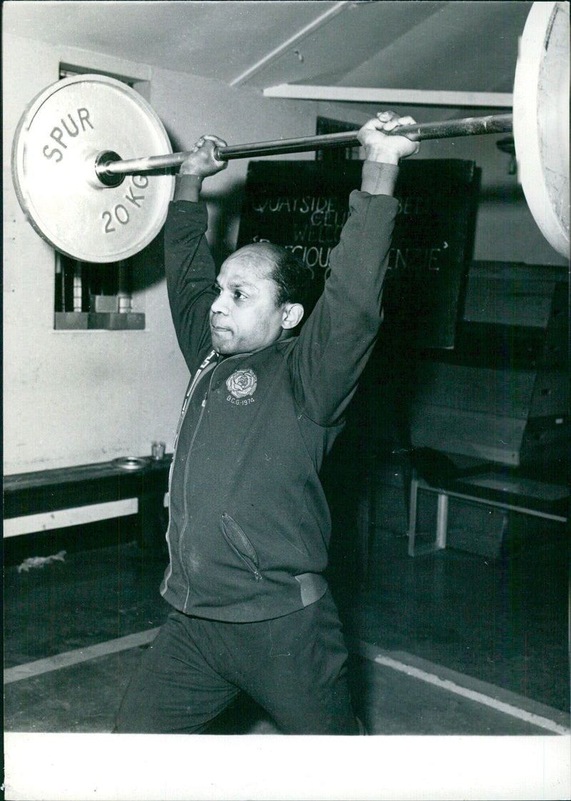 British Weightlifter Precious McKenzie at the 1976 Olympic Games in Montreal - Vintage Photograph