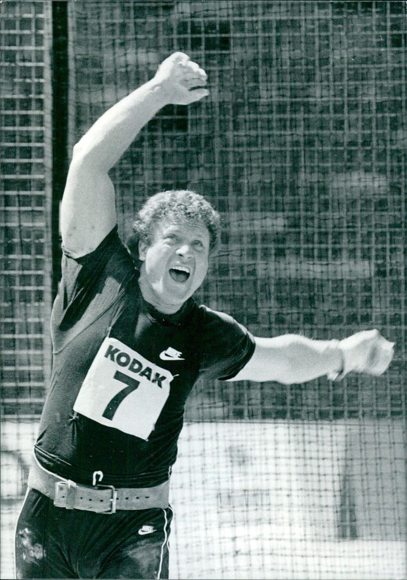 British Hammer Thrower Matt Mileham - Vintage Photograph