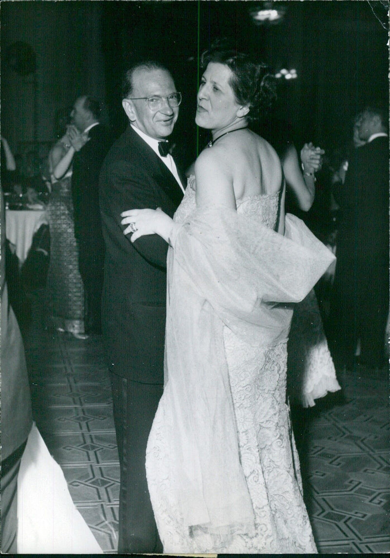 A grand Gala was held for the Ambassadors in CANNES on the occasion of the opening of the International Film Festival - Vintage Photograph