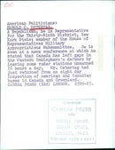 American Politician Harold C. Ostertag at a News Conference - Vintage Photograph