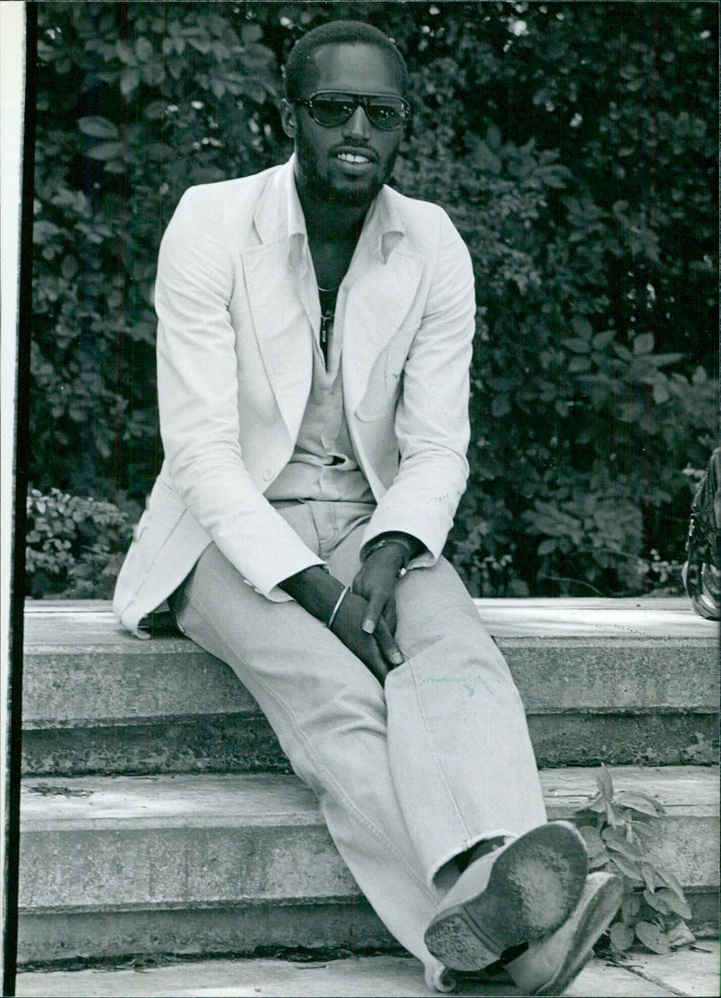 American sprinter Steve Riddick - Vintage Photograph