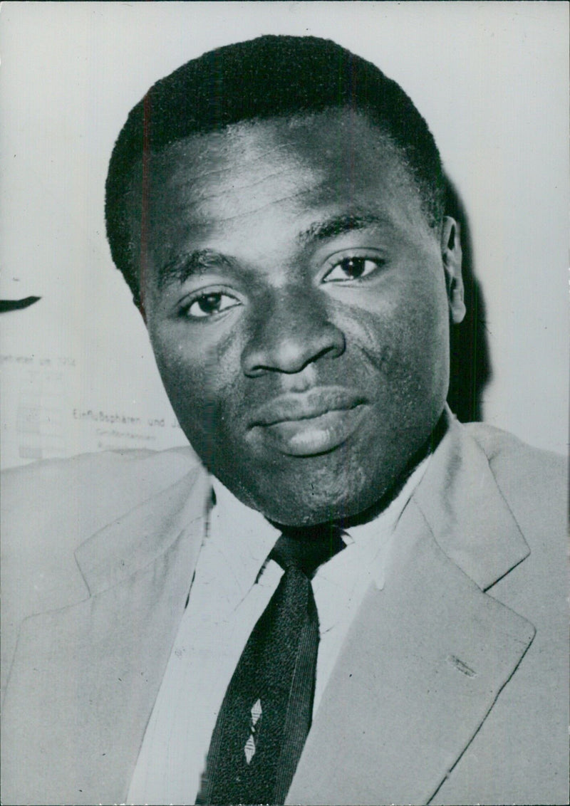 Influential African Politicians: ERNEST OWANDA Deputy-leader of the People's Union Party of the Cameroons. - Vintage Photograph