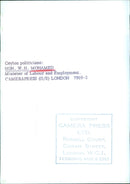 Ceylon politician, HON. W.H. MOHAMED, Minister of Labour and Employment - Vintage Photograph