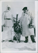 Field Marshal Montgomery inspects Swiss snow troops - Vintage Photograph