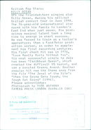 British Pop Stars: BILLY OCEAN OPS - Vintage Photograph