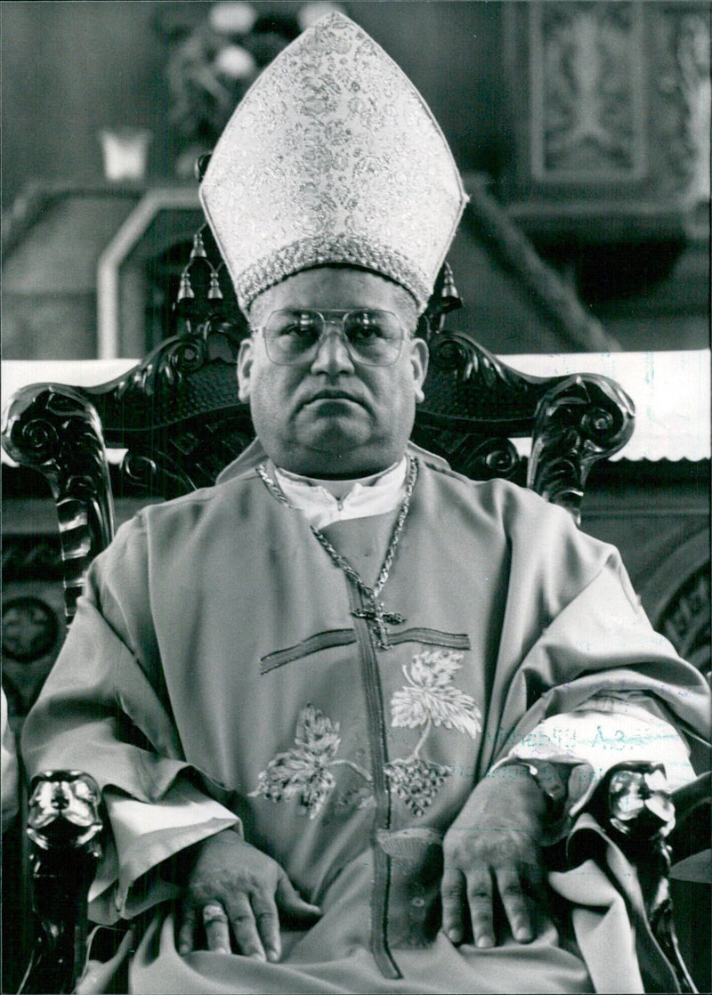 Nicaraguan Churchmen: ARCHBISHOP MIGUEL OBANDO Y BRAVO OPS - Vintage Photograph