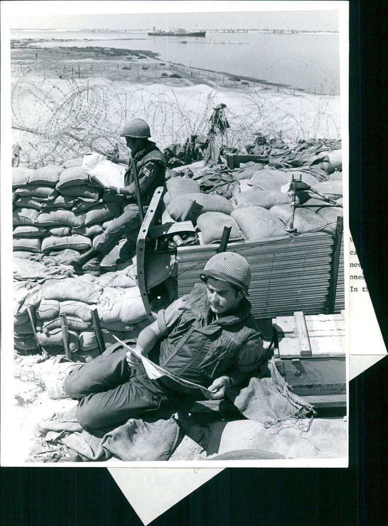 All Quiet on the Eastern Bank of the Suez Canal - Vintage Photograph