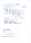 Mr. & Mrs. David O'Connell, Irish Republican leaders, photographed in the Irish countryside. - Vintage Photograph