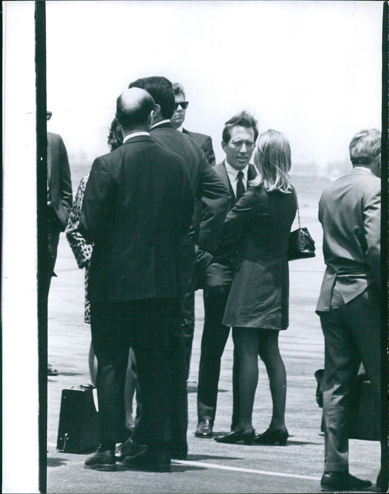 Singing star Andy Williams at the airport before departure - Vintage Photograph