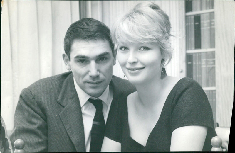 Marina Vlady and her husband, actor and director Robert infoyundos g podpipoung - Vintage Photograph