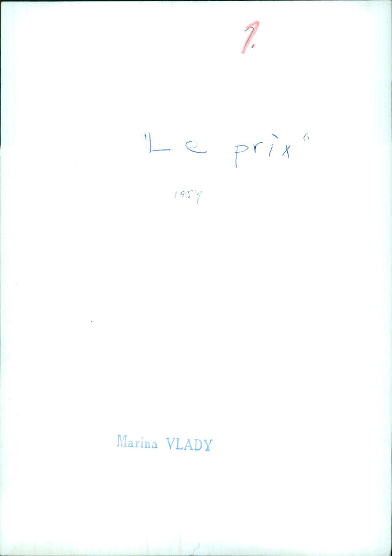 The 1959 Marina VLADY 2nd prize - Vintage Photograph