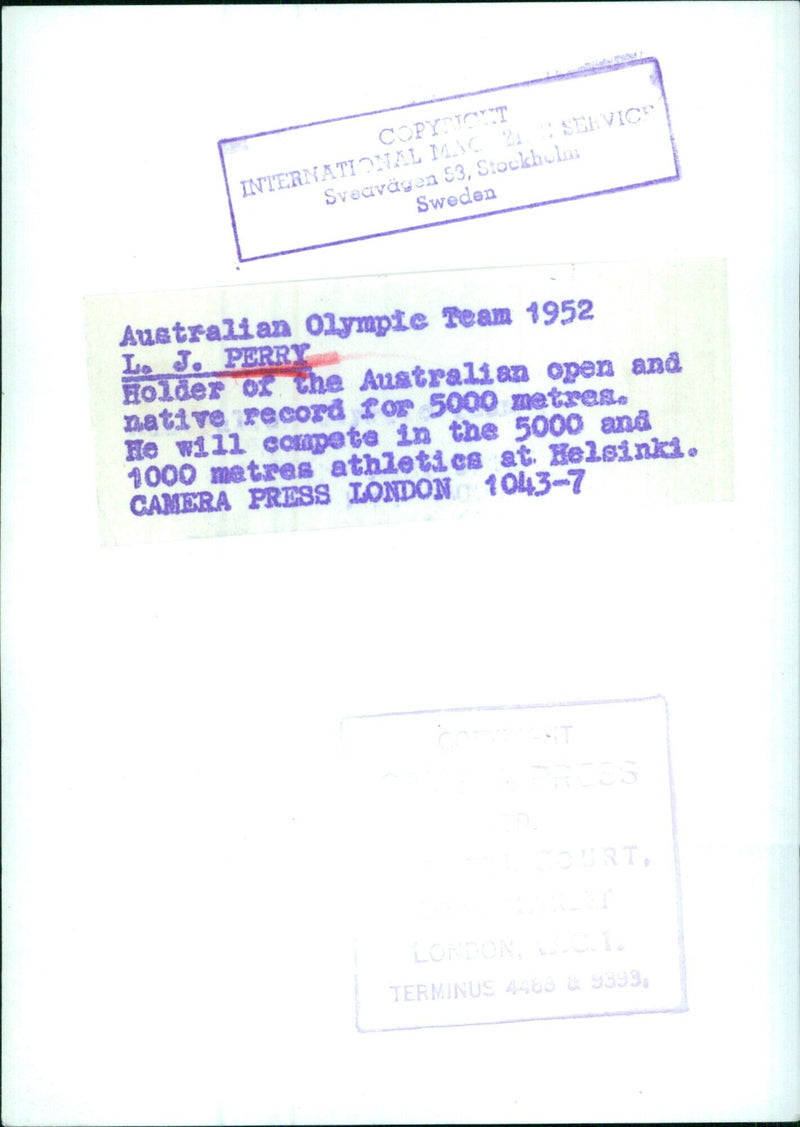 Australian Olympic Team 1952 - Vintage Photograph