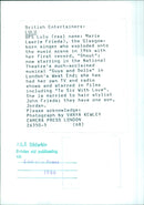 Lulu OPS, British Entertainer - Vintage Photograph