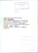 American Personalities: DREW PEARSON - Vintage Photograph