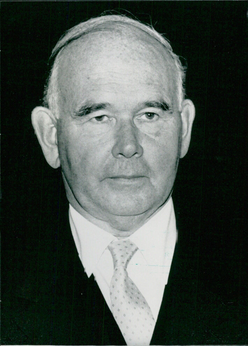 Peter Ludwig, West German art collector and patron, receiving the Grosses Bundesverdienstkreuz award - Vintage Photograph