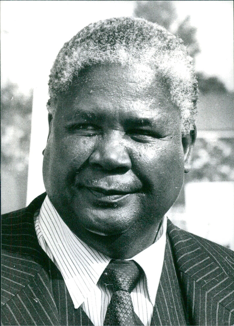 Joshua Nkomo, former Joint Leader of the Patriotic Front, now Minister of Home Affairs in the Government of Prime Minister Robert Mugabe. - Vintage Photograph