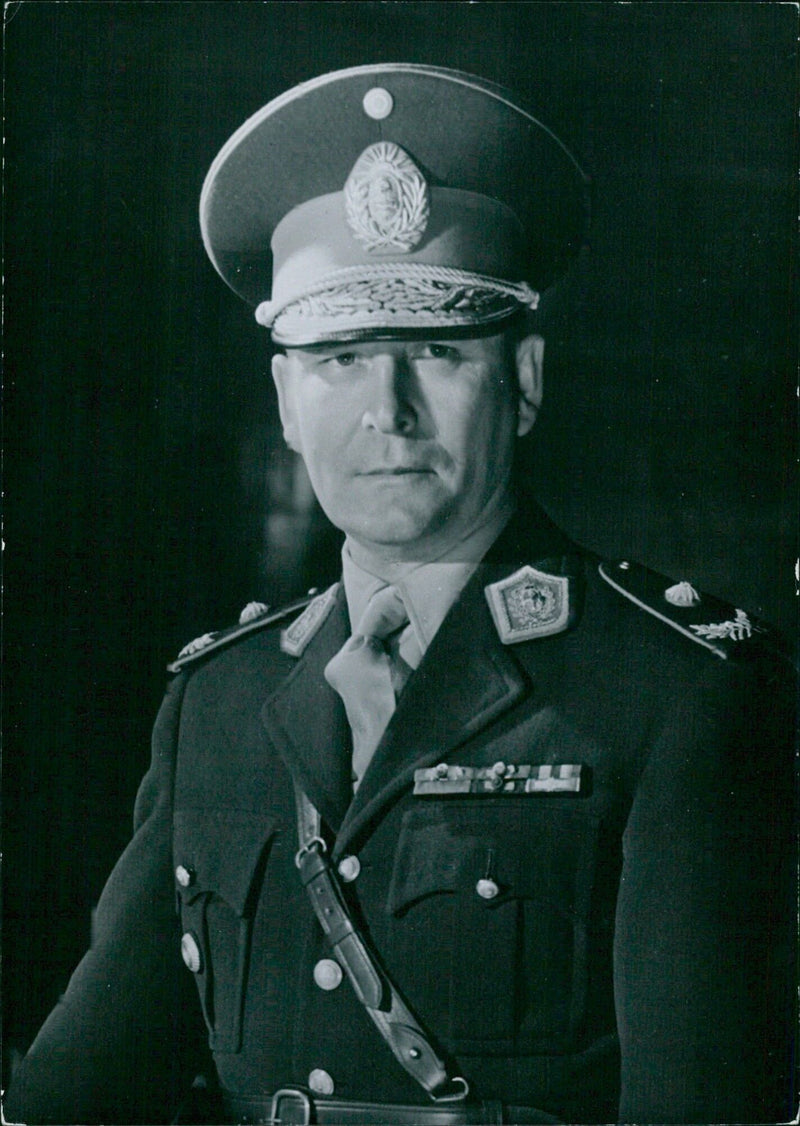 Portrait Study of General Franklin Lucero, Minister of the Army - Vintage Photograph