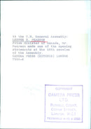 Lester B Pearson at the U.N. General Assembly - Vintage Photograph