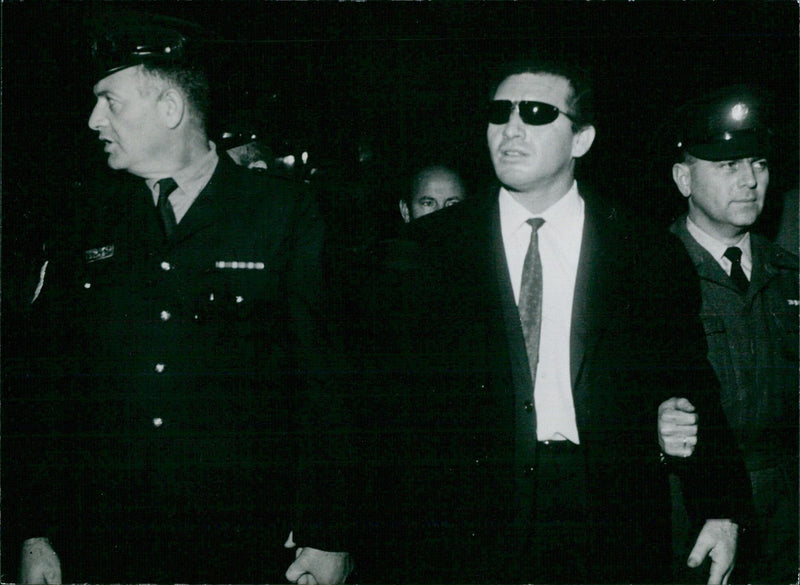 Mordecai Luk on his way to Court in Tel Aviv - Vintage Photograph